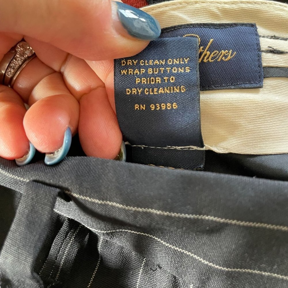 Brooks Brothers Vitale Barberis Canonico Italy Wool Dress Pants Women 2P Black - Picture 13 of 13